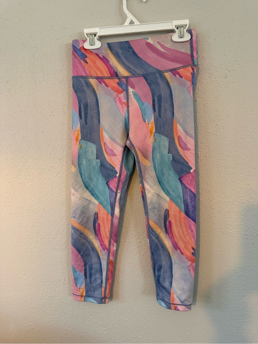 Girls' size 12 Athleta Multicolor Abstract Print Active Leggings